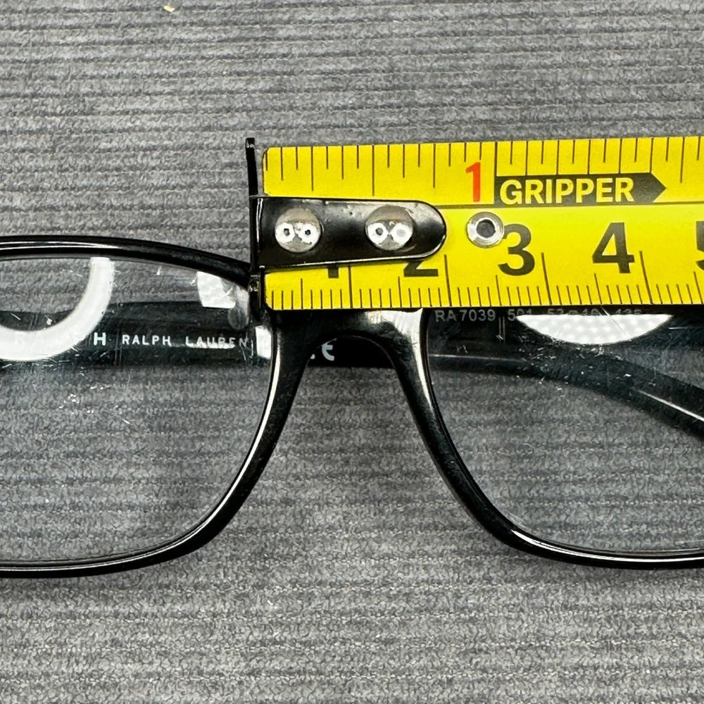 Ralph Ralph Lauren RA7039 501 Black Rectangular Y2K Eyeglasses Frames 53-16-135